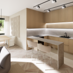 Open space koncept dnevnog boravka, blagovaonice i kuhinje