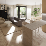 Open space koncept dnevnog boravka, blagovaonice i kuhinje