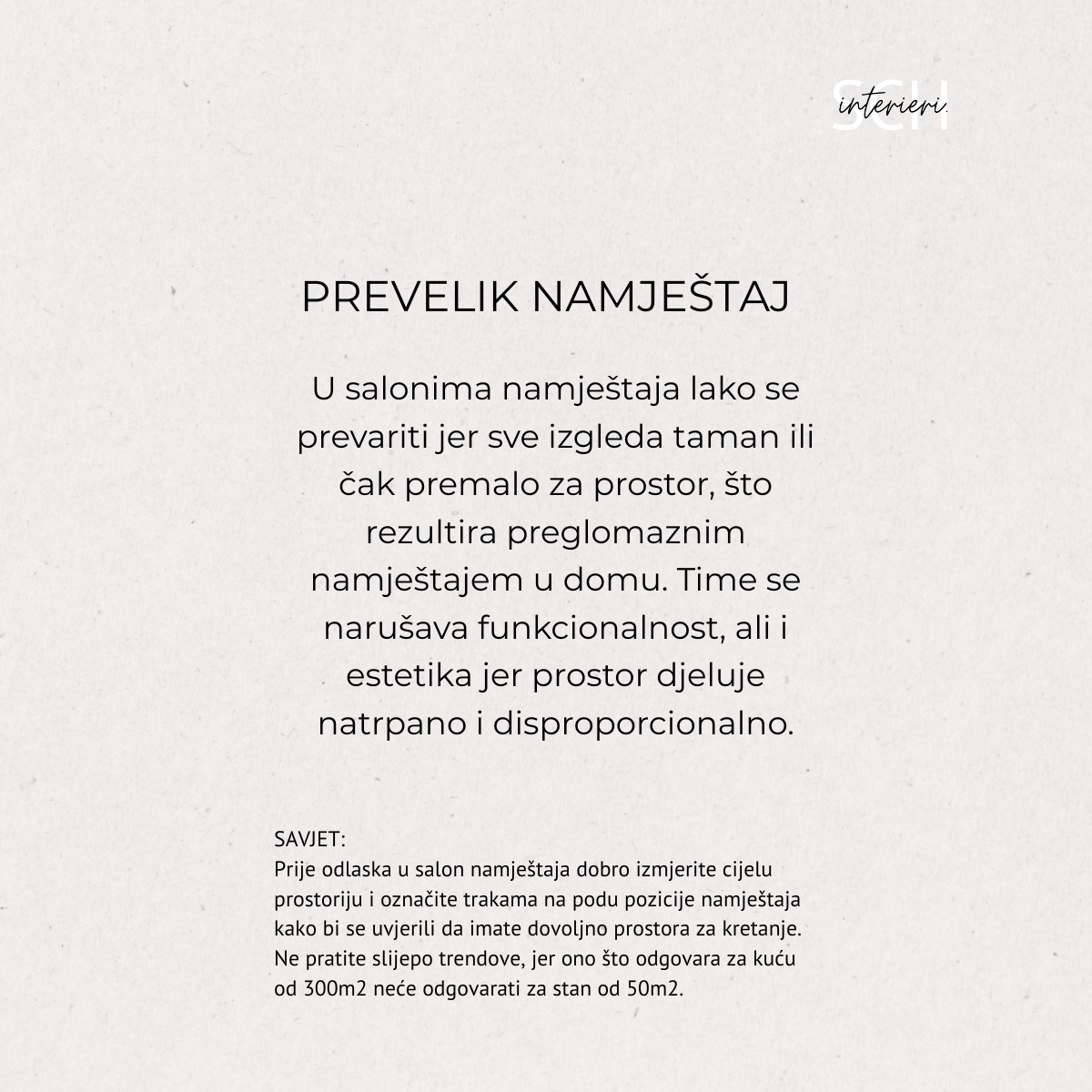 Najčešće greške prilikom uređenja prostora: preglomazan namještaj
