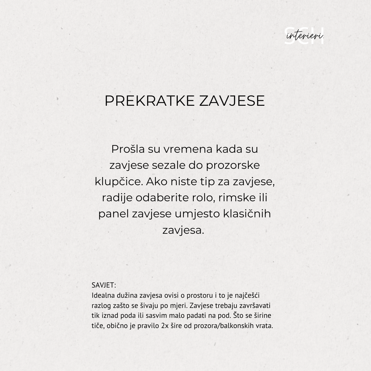Najčešće greške prilikom uređenja prostora: prekratke zavjese