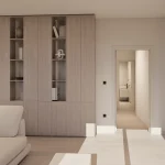 Dizajn interijera i 3D vizualizacije open space prostora u kojem je smješten veliki dnevni boravak, blagovaona i kuhinja, sve u neutralnim nijansama koje smiruju i daj osjećaj sigurnosti.