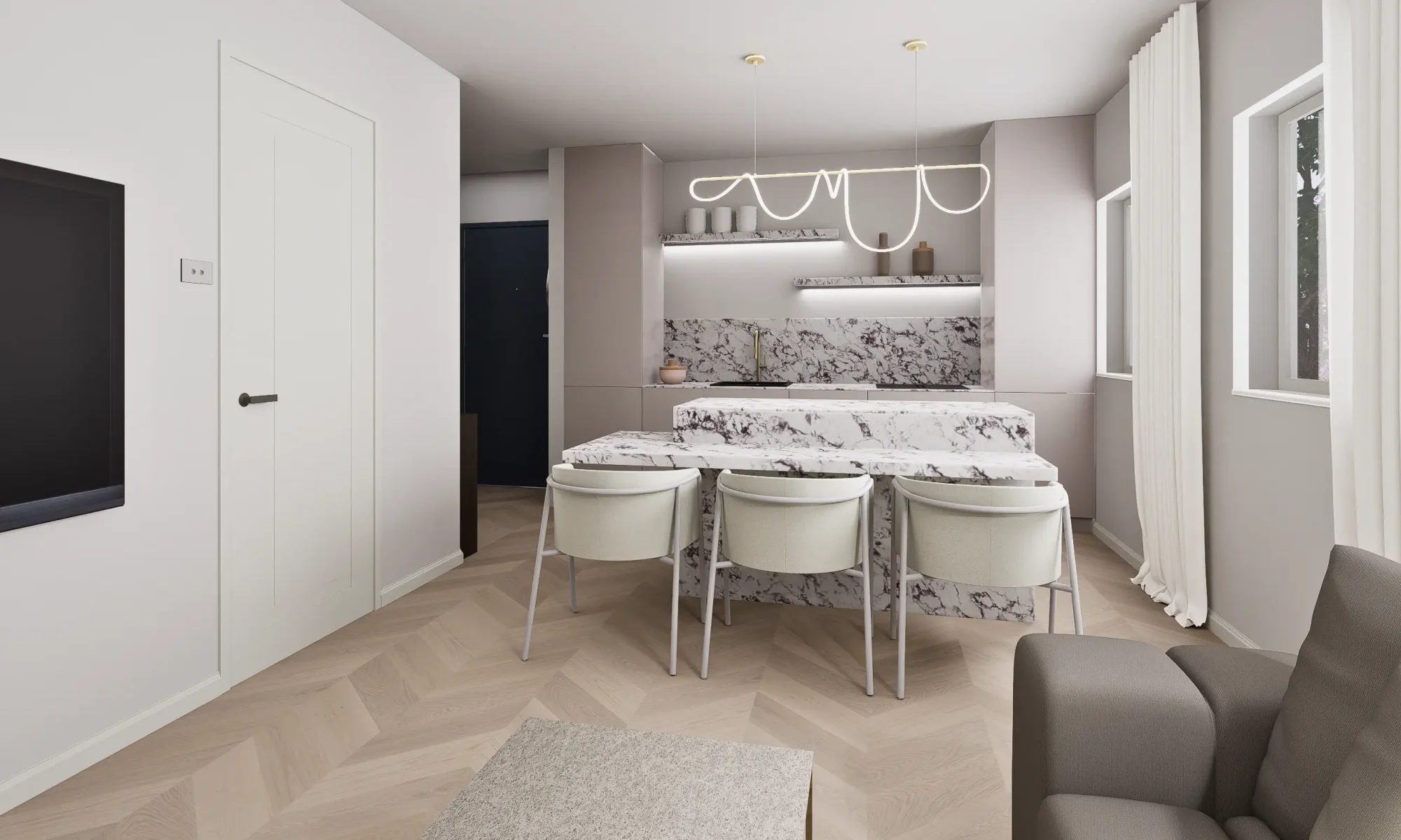 Dizajn interijera i 3D vizualizacija - Kuhinja 2